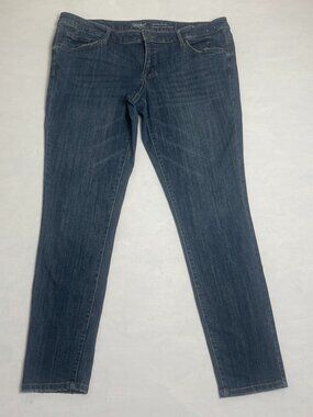 Mossimo Denim Low Rise Skinny Dark Blue Stretch Jeans Women's Sz 14/32R